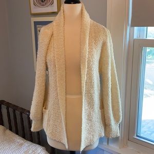 Vintage ivory wool cardigan - Size NA